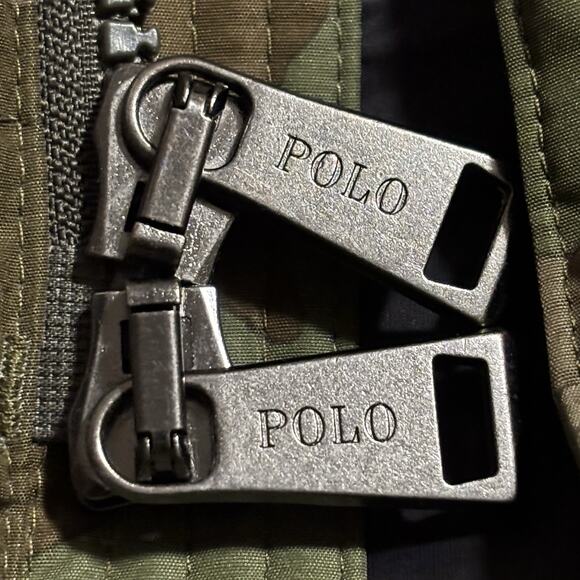 NEW Polo Ralph Lauren Camo Puffer Down Fill Jacket Coat Detachable Hood LARGE - Picture 5 of 10